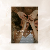 Invitation Simple Mariage photo moderne noir et blanc