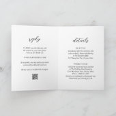 Invitation Simple Mariage photo moderne noir et blanc (Intérieur)