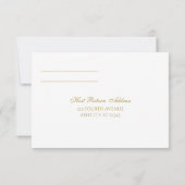 Invitation Simple Mariage RSVP PostCard (Dos)