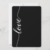 Invitation Simple Mariage Script Mariage Réception Elopement (Dos)