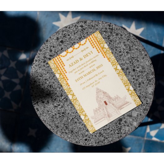 Invitation Simple Mariage sud-indien