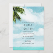 Invitation Simple mariage sur la plage (Devant)