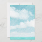 Invitation Simple mariage sur la plage (Dos)