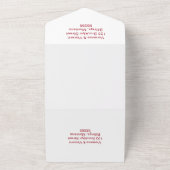 Invitation simple mariage tout en un Bourgogne et (Dehors)
