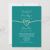 Invitation Simple Mariage Turquoise (Devant)