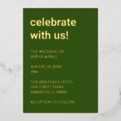Invitation simple Mariage vert de forêt (Recto)