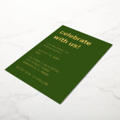 Invitation simple Mariage vert de forêt (Rotation)