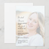 Invitation Simple Mariée-à-venir Photo Réception de Mariage (Devant / Derrière)