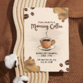 Invitation simple marron pour café du matin