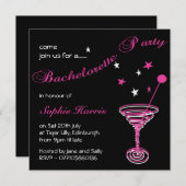 Invitation Simple Martini Swirl Bachelorette (Devant / Derrière)