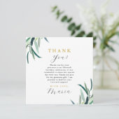 Invitation Simple Merci botanique 15e anniversaire (Debout devant)