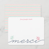 Invitation Simple Merci Butterfly (Devant / Derrière)