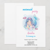 Invitation simple mermaid (Devant / Derrière)