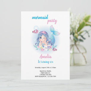 Invitation simple mermaid