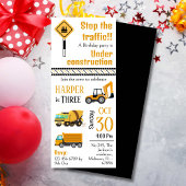 Invitation Simple mignon camion de construction enfants 3e an