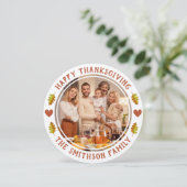 Invitation Simple mignonne Automne Thanksgiving Famille Meetu (Debout devant)