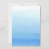 Invitation Simple mignonne Baleine Bleue Mer 3ème anniversair (Dos)