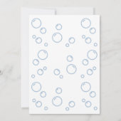 Invitation Simple mignonne Blue Whale Bubble Anniversaire (Dos)