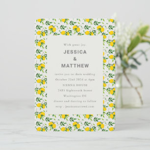 Invitation Simple mignonne Été Fruit Motif Mariage
