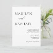 Invitation Simple Minimal Ajouter un Mariage photo (Debout devant)