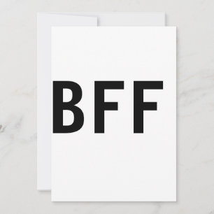 Invitation Simple minimal BFF meilleures amies famille nom pe