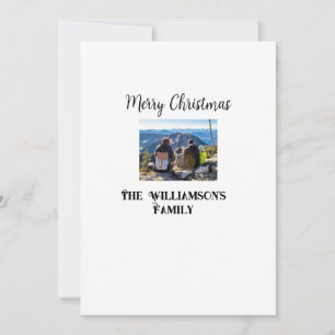 Invitation simple minimal joyeux Noël ajouter nom de famille