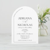 Invitation Simple Minimal Rien de Fantaisie Juste Mariage d'A (Debout devant)