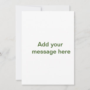 Invitation Simple minimal vert ajoutez votre texte nom photo