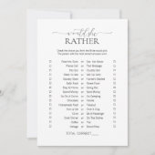 Invitation Simple Minimal Voudrait-Elle Plutôt Fête des marié (Devant)