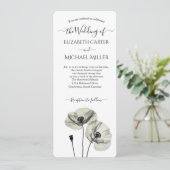 Invitation Simple minimalisme élégant Papillons noirs et blan (Debout devant)