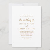 Invitation Simple Minimalist|Gold Le Mariage de (Devant)