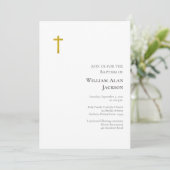Invitation Simple Minimalist Roman Catholic Baptism (Debout devant)