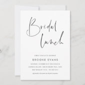 Invitation Simple Minimalist Script Bridal Lunch (Devant)