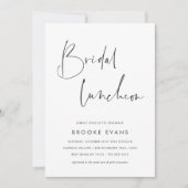 Invitation Simple Minimalist Script Bridal Luncheon (Devant)