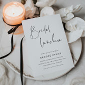 Invitation Simple Minimalist Script Bridal Luncheon