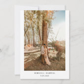 Invitation Simple minimaliste Boho Mariage 2 Photos (Devant)