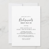 Invitation Simple minimaliste Bridesmaitres Brunch Douche (Devant)