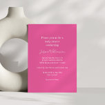 Invitation Simple minimaliste Cute Baby shower rose chaud<br><div class="desc">Simple minimaliste classique chic mignon Baby shower rose chaud Invitation</div>