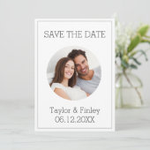 Invitation Simple minimaliste élégant Mariage photo personnal (Debout devant)