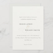 Invitation Simple minimaliste Élégant Script noir Mariage bla (Devant / Derrière)