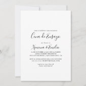 Invitation Simple minimaliste Espagnol Couples Douche (Devant)