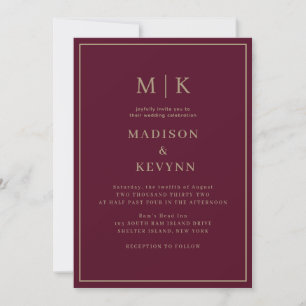Invitation Simple minimaliste et chic   MARIAGE