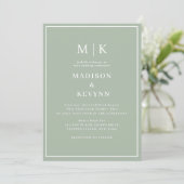 Invitation Simple minimaliste et chic | MARIAGE (Debout devant)