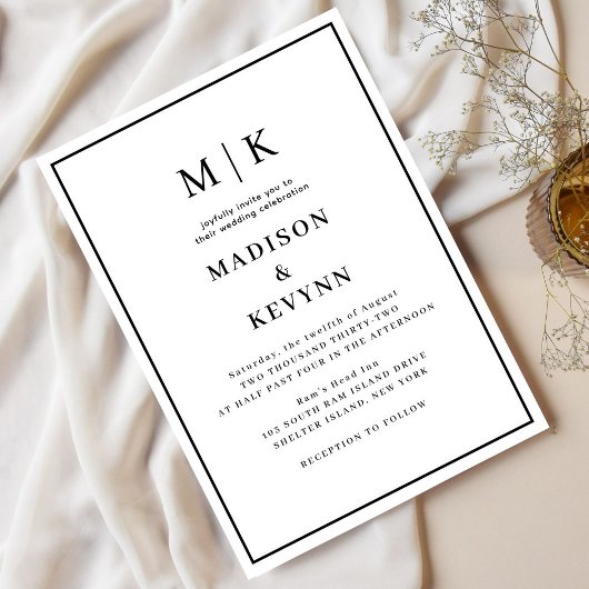 Invitation Simple minimaliste et chic | MARIAGE