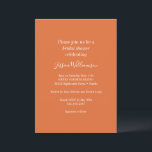 Invitation Simple minimaliste Fête des mariées classique oran<br><div class="desc">Simple minimaliste Classique Chic Orange Bridal Shower Invitation</div>