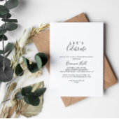 Invitation Simple minimaliste Fêtons la fête