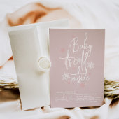 Invitation Simple minimaliste hiver moderne bébé fille douche