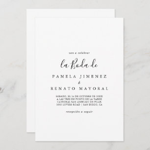 Invitation Simple minimaliste La Boda de