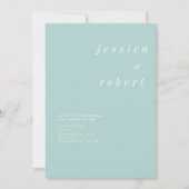 Invitation Simple minimaliste Mariage Airtel Pastel (Devant)