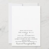 Simple minimaliste Mariage artistique